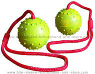 Training DOG BALL on a String-Dog Rubber Ball for police dogs