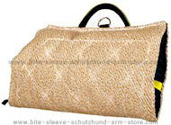 Puppy dog bite sleeve made of jute material for dog training