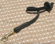 Best Leather Obedience Dog Leash with Pull Tab 2 foot
