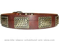 Luxury Leather Dog Collar for police dogs
