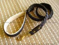 Braided Handcrafted Leather Dog Leash(not nickel, not bronze)