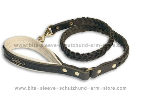 Order Now Braided Leather Leash 4 ft for Working Dogs