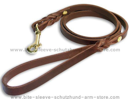 Leather dog Leash for training, tracking, walking