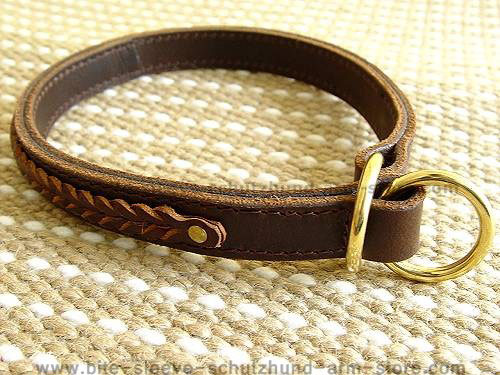 Gorgeous Wide 2 Ply Leather Choke Dog Collar - Fashion Exclusive for Dog