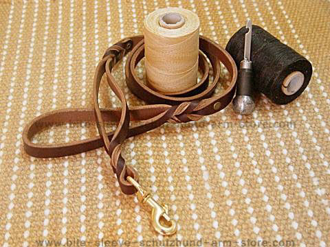 Leather Dog Leash With Extra Handle for dog training or for dog owners