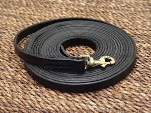 Leather dog leash for tracking for dog training or for dog owners
