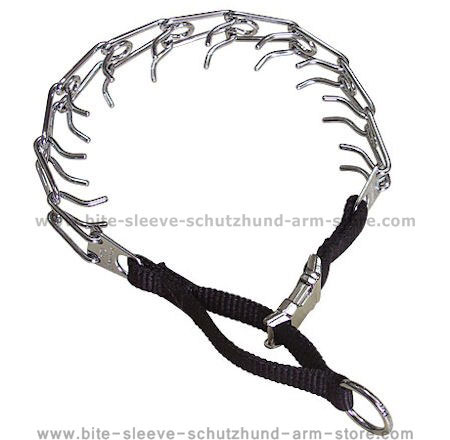 25'' PRONG collar with nylon loop & quick release buckle 3.90mm for dog training or for dog owners