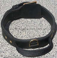 2 ply leather agitation dog collar with handle for dog training