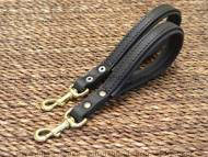 Short leather dog leash