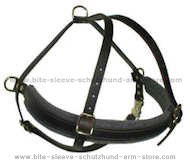 Tracking/Pulling Leather Dog Harness for all dog breeds