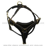 Tracking / Walking dog harness made of leather