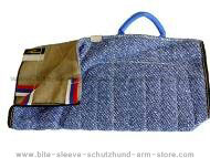 Dog bite sleeve cover made of French linen with handle