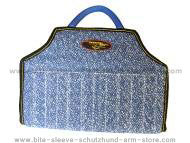 Dog bite developer cuff made of French Linen with handle