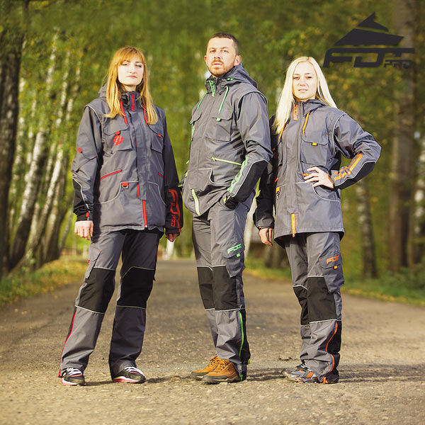 Reliable Dog Trainer Suit for Any Weather with Reflective Strap