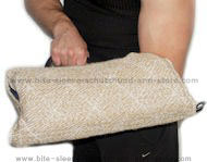 Puppy dog bite sleeve made of jute material for dog training